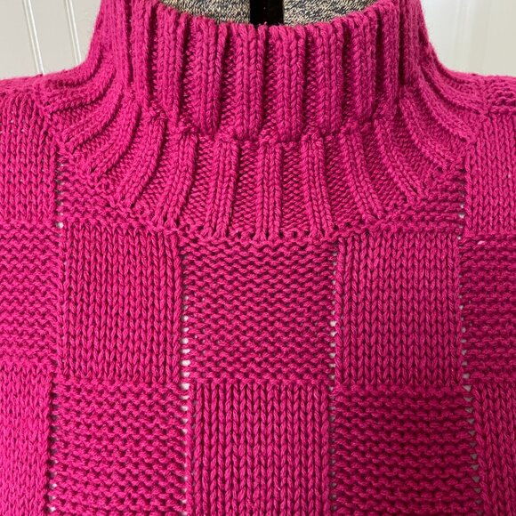 VTG FUSHIA PINK RAMIE AND COTTON LONG SWEATER SIZE M BY CASUAL CORNER - Picture 8 of 9